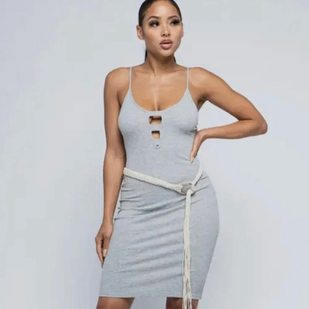 Cream Braided Rope Belt with Gold Loop Tassel Fringe | Boho Chic Waist Accessory